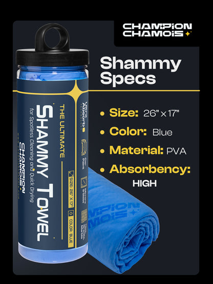 UltraAbsorb+ Premium Car Drying Shammy Cloth - 3 Pack (26"x17")