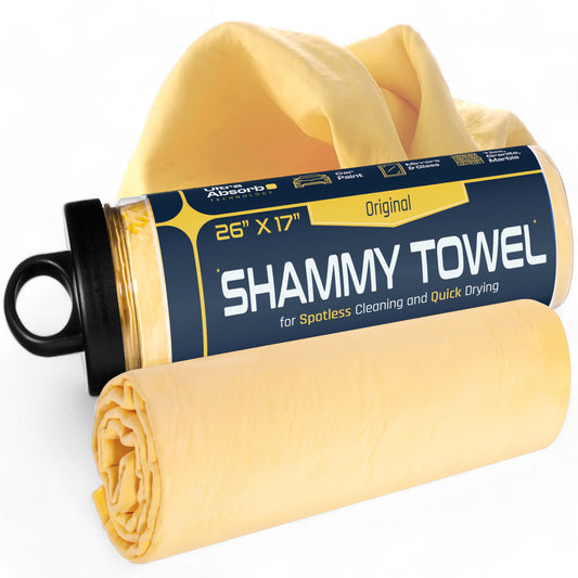 Premium UltraAbsorb+ Shammy Towel for Cars, Boats, Home (26"x17")